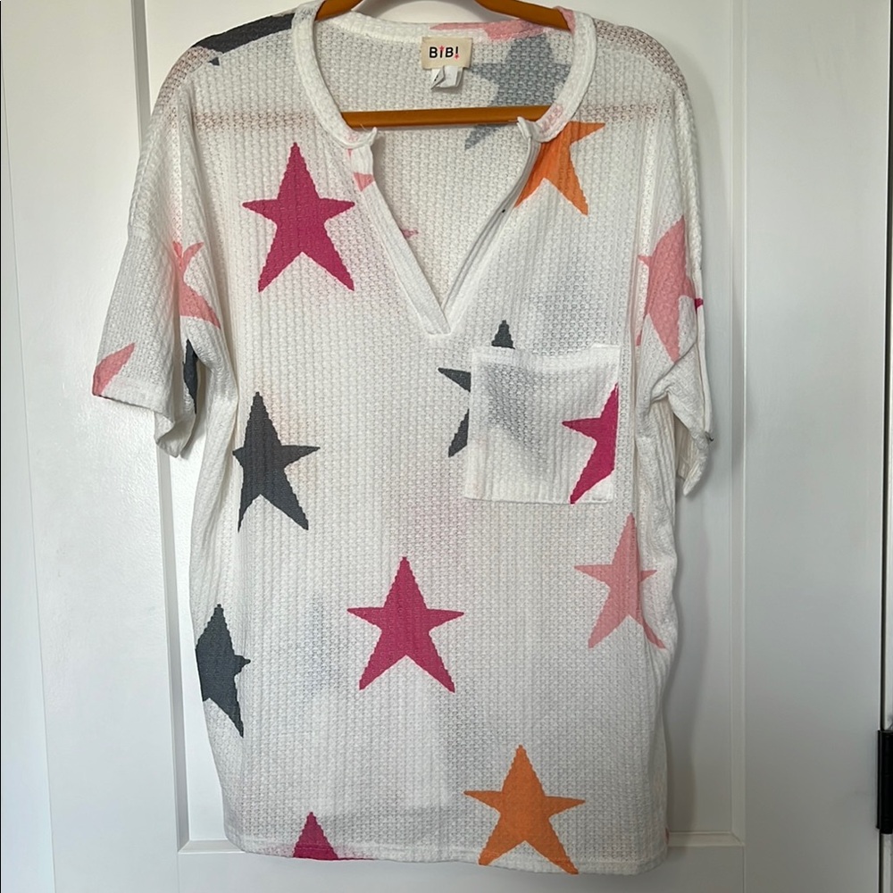 BiBi Multicolor Star Knit Top
